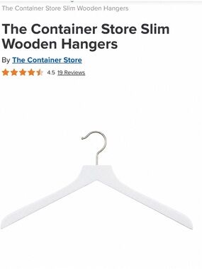 26 Hangers - The Container Store White Slim Wooden - Blouse or Jacket